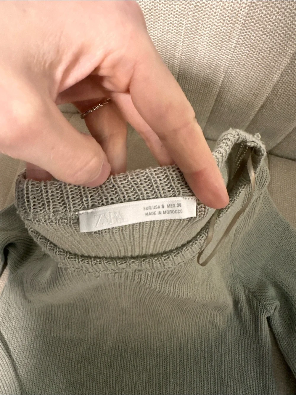 Zara knit sweater green